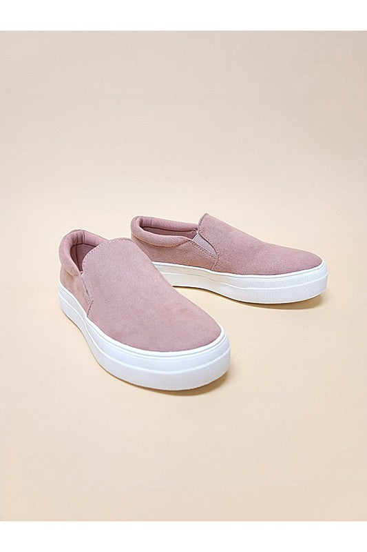 DARK MAUVE Dark Mauve Slip-on Casual Sneakers Trendy Slip Ons Outfit Idea for Women | Ro + Ivy