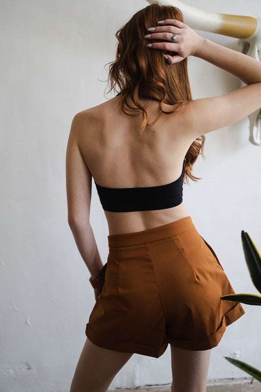 Solid Padded Halter Bralette Trendy Bralettes Outfit Idea for Women | Ro + Ivy