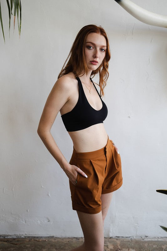 Solid Padded Halter Bralette Trendy Bralettes Outfit Idea for Women | Ro + Ivy