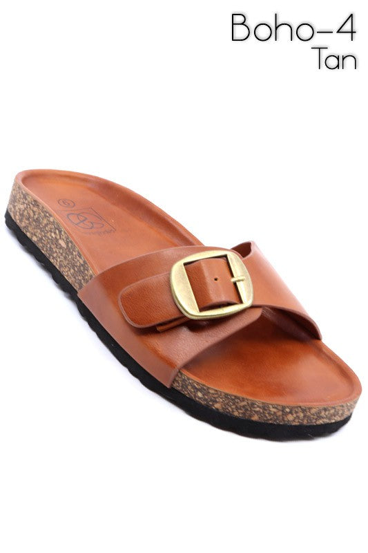 Boho Slide Sandals – outfit idea for women | Ro + Ivy