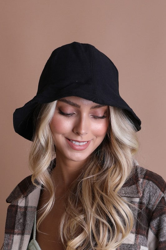 Black Default Urban Cotton Bucket Hat Trendy Bucket Hats Outfit Idea for Women | Ro + Ivy