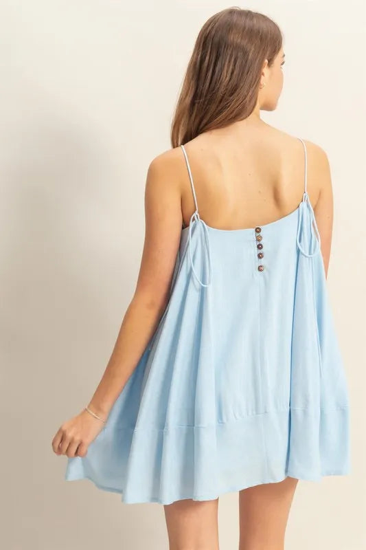 A-Line Flowy Cami Mini Dress With Pockets – outfit idea for women | Ro + Ivy