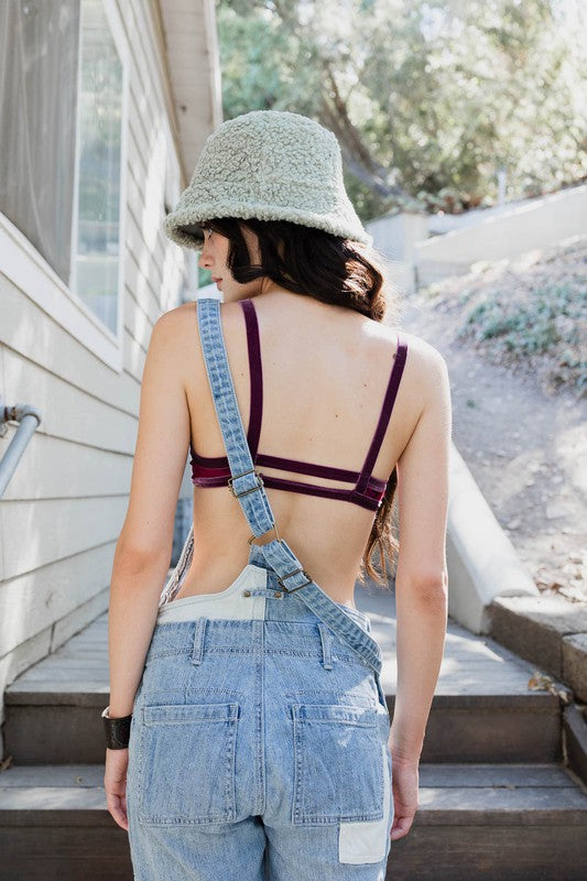 Crushed Velvet Bralette Trendy Bralettes Outfit Idea for Women | Ro + Ivy