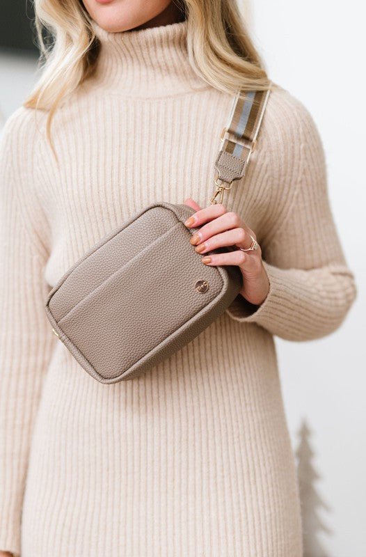 TAUPE 1 Willow Crossbody Belt Bag Fanny Pack Trendy Crossbody Bags Outfit Idea for Women | Ro + Ivy
