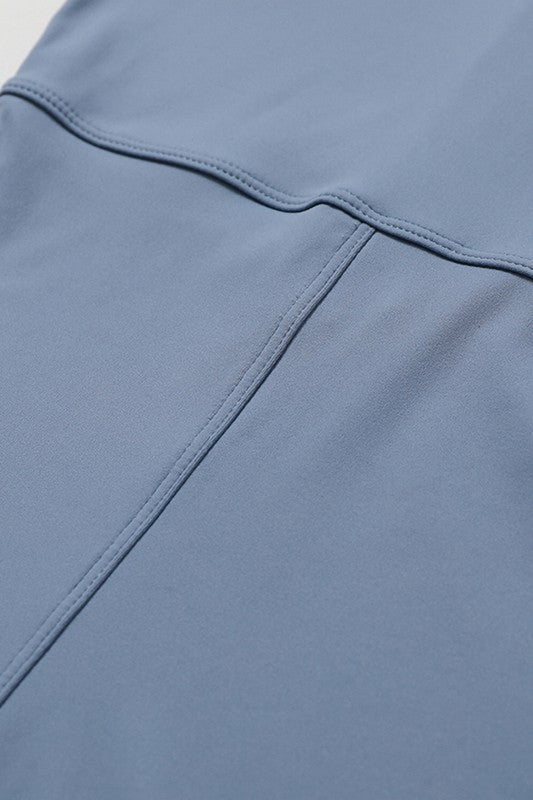 Zippered Short Sleeve Activewear Jumpsuit Trendy Activewear Outfit Idea for Women | Ro + Ivy