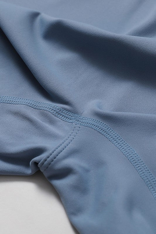 Zippered Short Sleeve Activewear Jumpsuit Trendy Activewear Outfit Idea for Women | Ro + Ivy