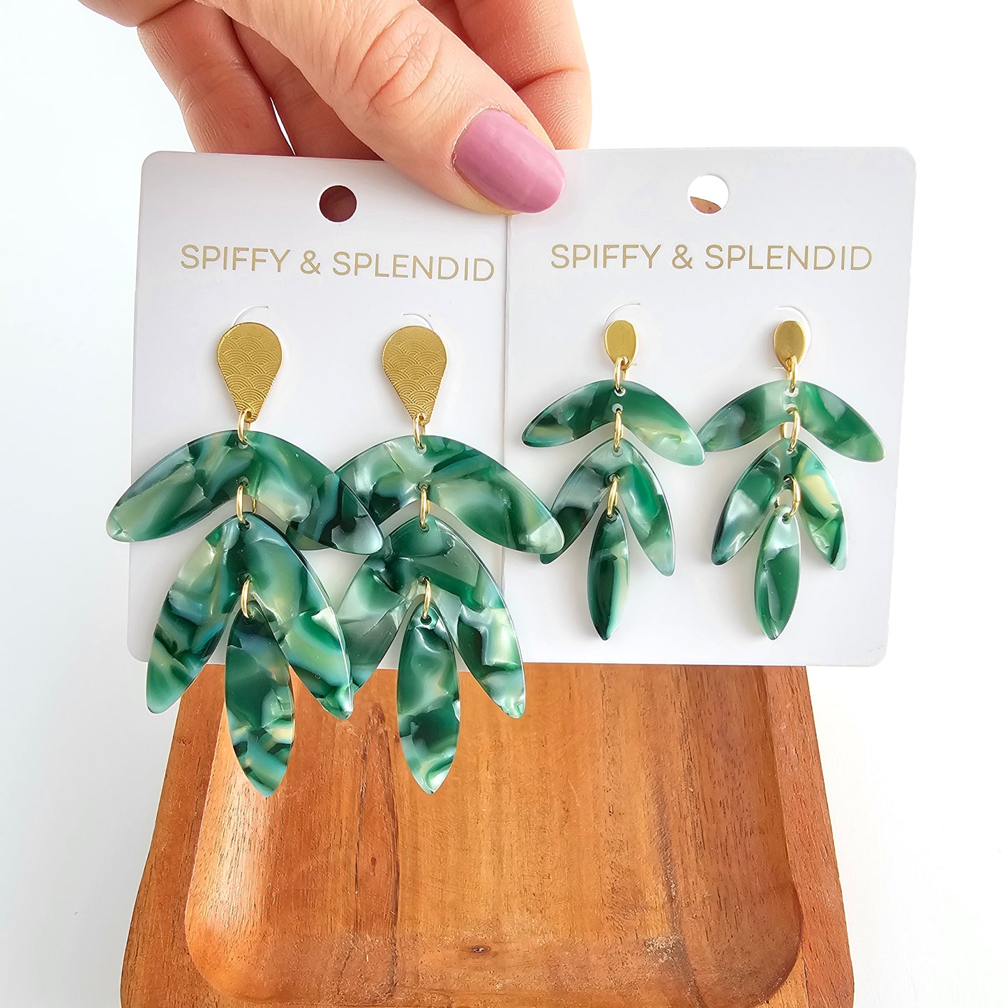 Tropical Palm Lustre Statement Earrings — Paradise-Inspired Lush Tropical Dangle Style - Earrings