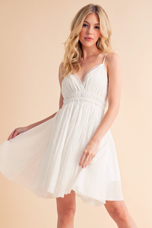 Natilee Slip Mini Dress – outfit idea for women | Ro + Ivy