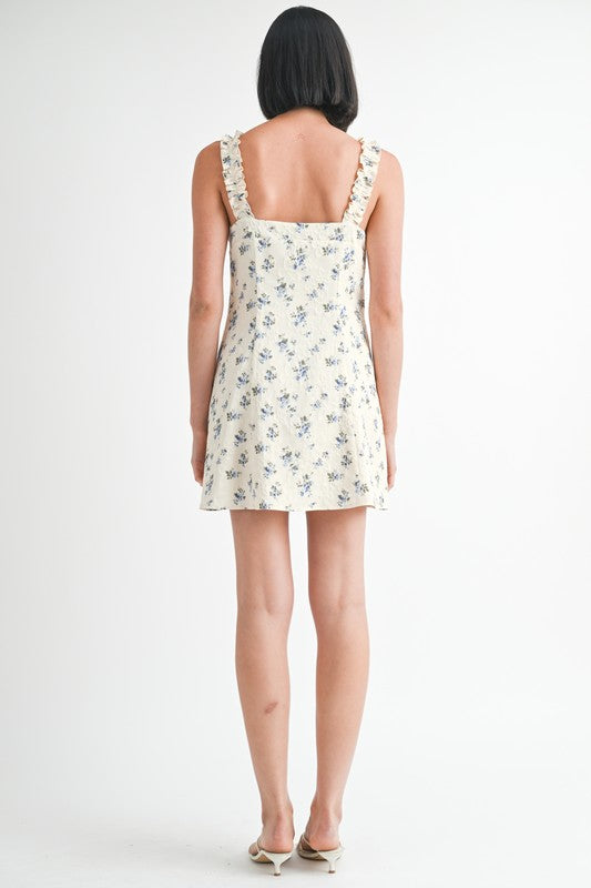 Thick Strap Ruffle Bow Tie Mini Dress | Trendy Mini Dresses Outfit Idea for Women by Ro + Ivy | Elevated Basics, Modern Comfort & Style