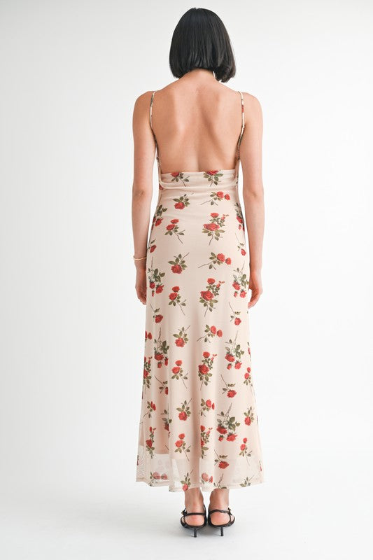 Floral Cowl Neck Open Back Maxi Dress | Trendy Maxi Dresses Outfit Idea for Women by Ro + Ivy | Elevated Basics, Modern Comfort & Style