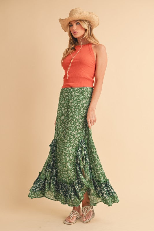 Sachi Ruffle Skirt – outfit idea for women | Ro + Ivy