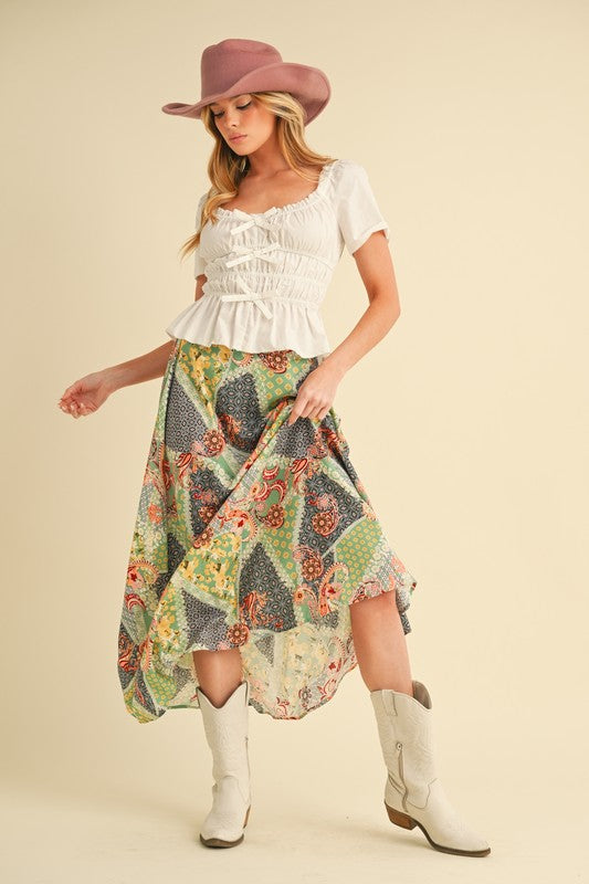 Front Bow Short Sleeve Petra Top – outfit idea for women | Ro + Ivy