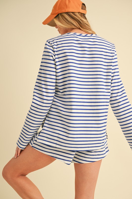 Cali Striped Long Sleeve Top – outfit idea for women | Ro + Ivy