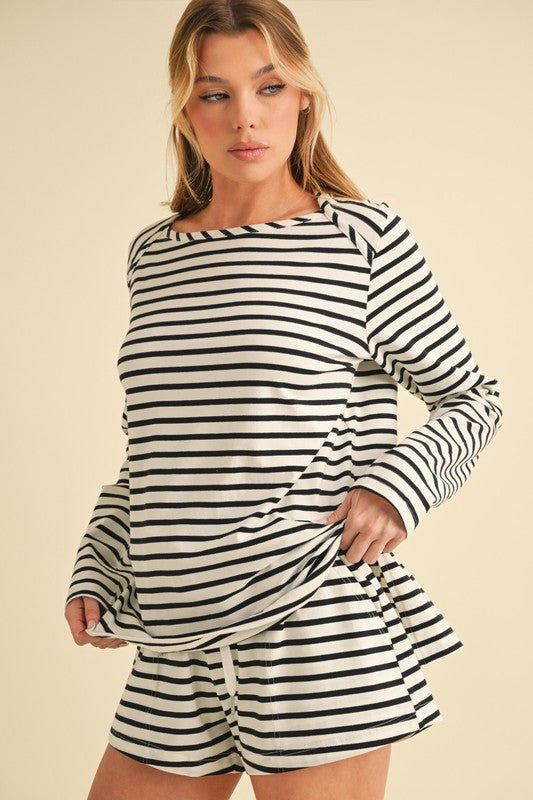 Cali Striped Long Sleeve Top – outfit idea for women | Ro + Ivy