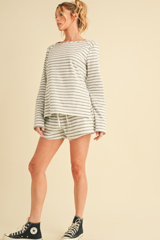 Cali Striped Long Sleeve Top – outfit idea for women | Ro + Ivy