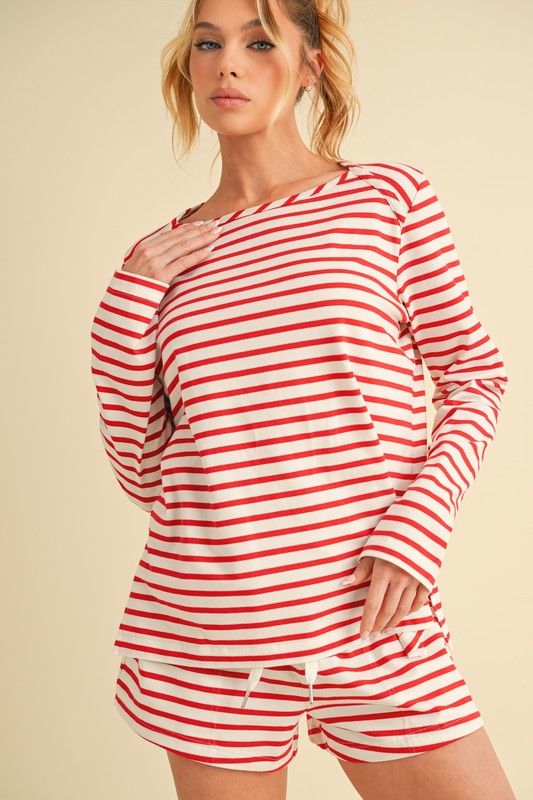 Cali Striped Long Sleeve Top – outfit idea for women | Ro + Ivy