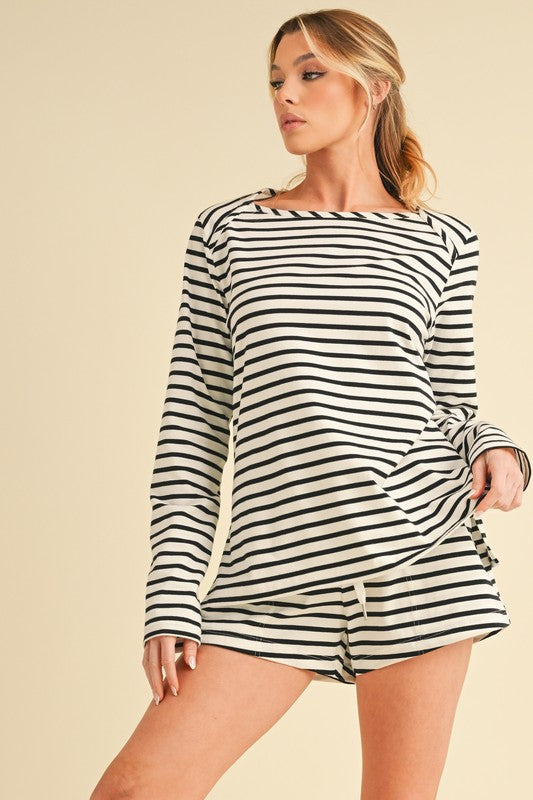 Cali Striped Long Sleeve Top – outfit idea for women | Ro + Ivy