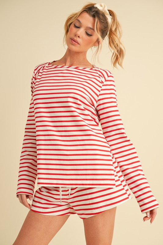 Cali Striped Long Sleeve Top – outfit idea for women | Ro + Ivy