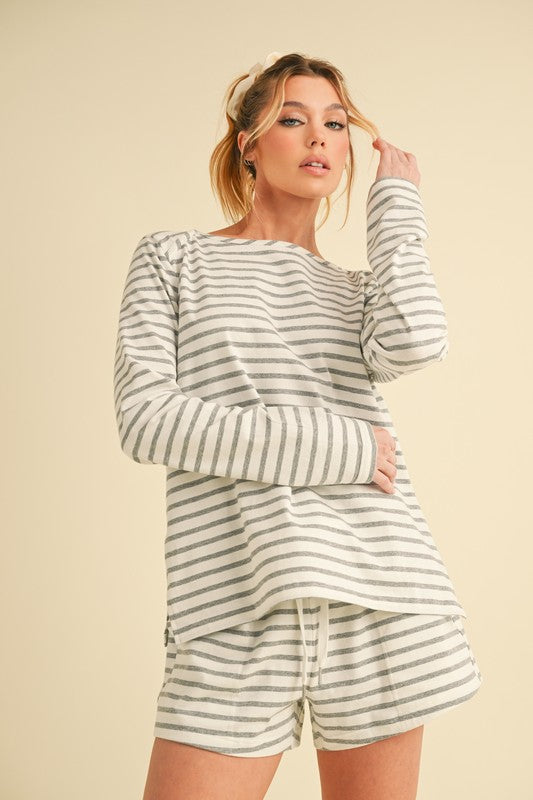 Cali Striped Long Sleeve Top – outfit idea for women | Ro + Ivy