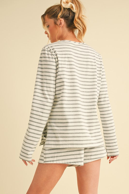 Cali Striped Long Sleeve Top – outfit idea for women | Ro + Ivy