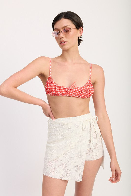Drawstring Lace Wrap Skirt – outfit idea for women | Ro + Ivy