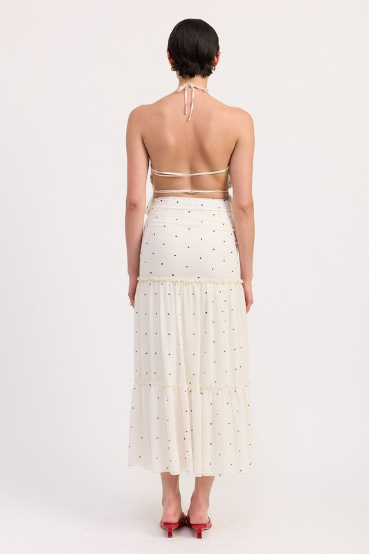 Tiered Ruffle Midi Skirt – outfit idea for women | Ro + Ivy