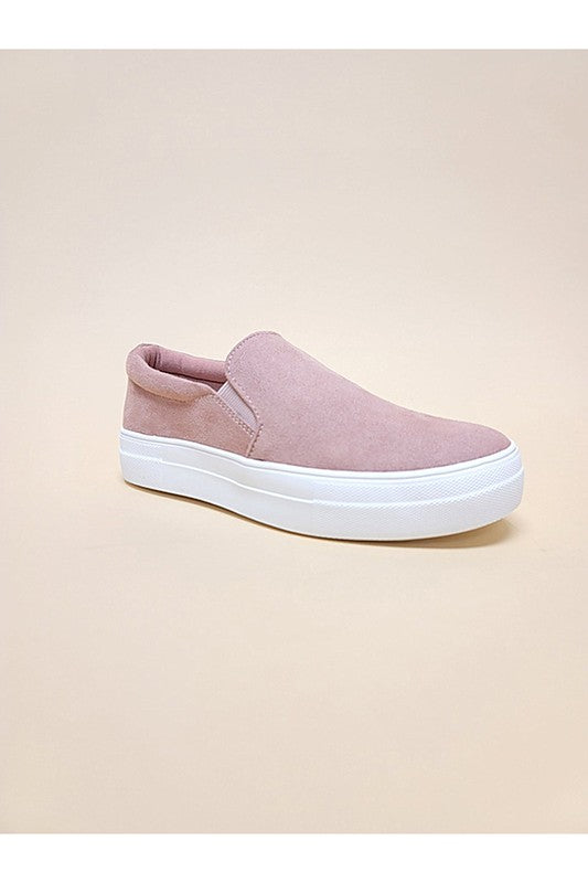 Dark Mauve Slip-on Casual Sneakers Trendy Slip Ons Outfit Idea for Women | Ro + Ivy