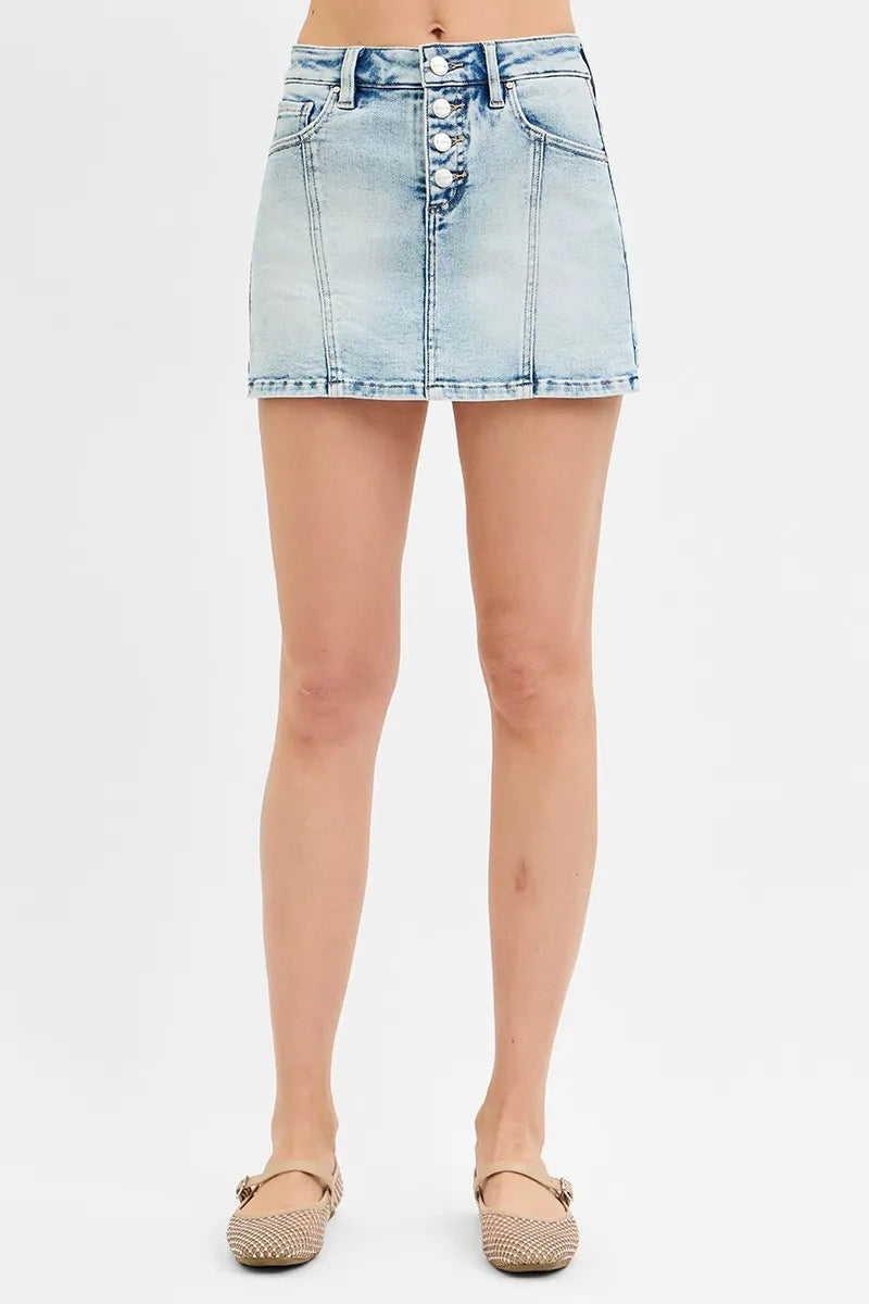 Full Size High Rise Button Down Skorts Plus Size – outfit idea for women | Ro + Ivy