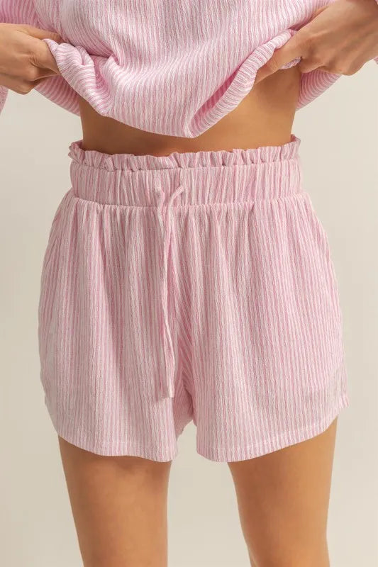 Off Shoulder Top And Shorts Set – outfit idea for women | Ro + Ivy