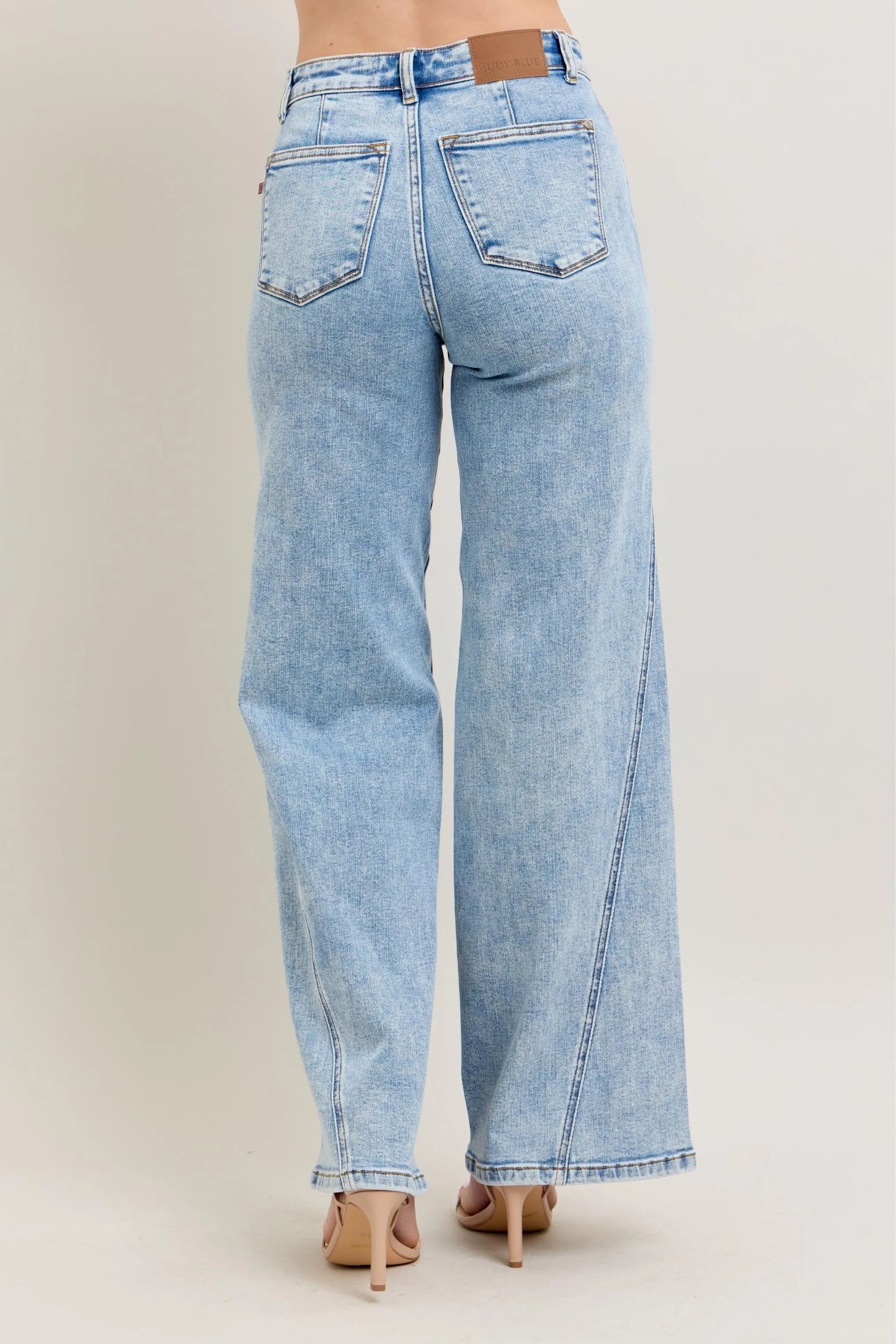High Waist Wide Leg Jeans With Skewed Inseam – outfit idea for women | Ro + Ivy