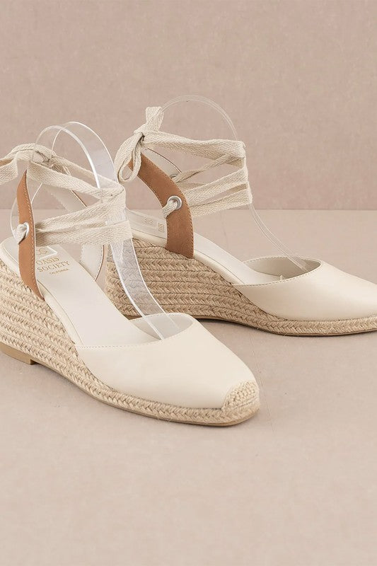 Alondra Lace-Up Espadrille Wedge Sandals – outfit idea for women | Ro + Ivy