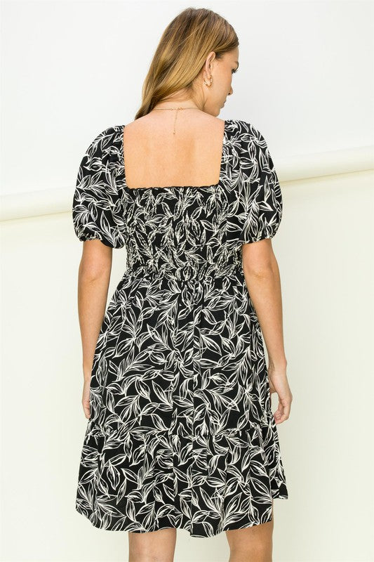 Burning Desire Puff Sleeve Mini Dress – outfit idea for women | Ro + Ivy