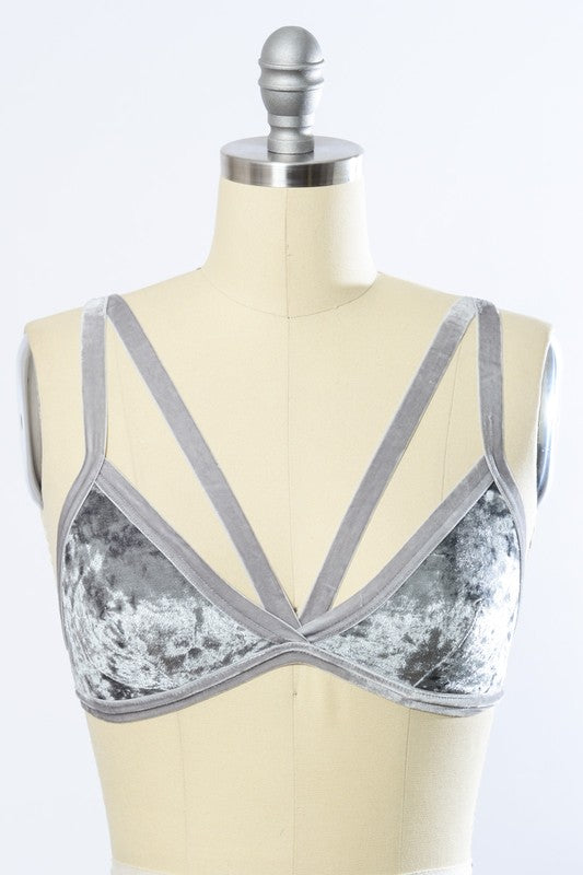 Crushed Velvet Bralette Trendy Bralettes Outfit Idea for Women | Ro + Ivy