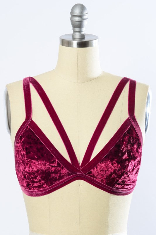 Crushed Velvet Bralette Trendy Bralettes Outfit Idea for Women | Ro + Ivy