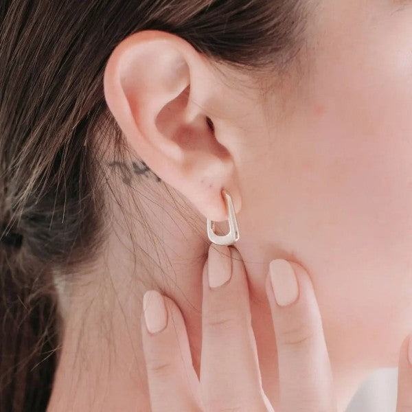 Demi Hoop Earrings Trendy Earrings Outfit Idea for Women | Ro + Ivy
