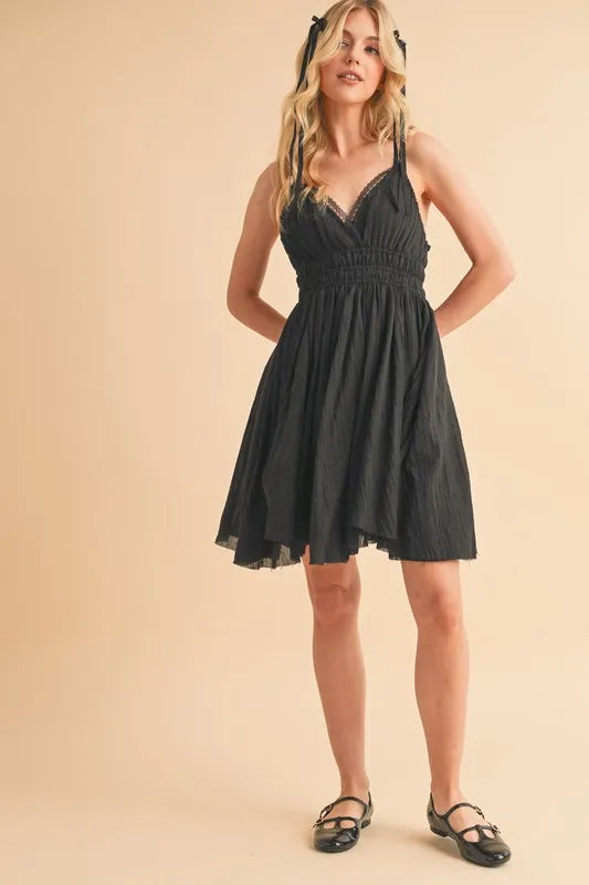 Lace Detail Mini Cami Dress – outfit idea for women | Ro + Ivy
