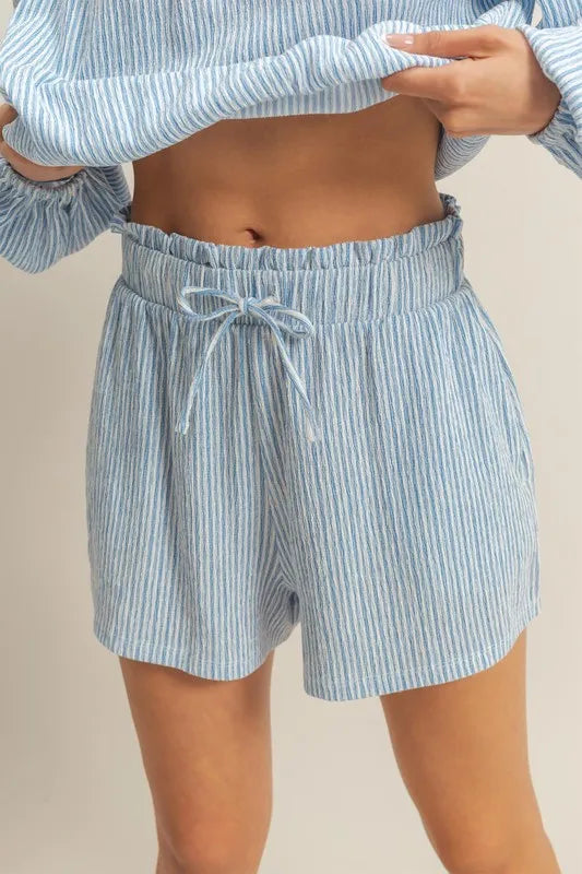Off Shoulder Top And Shorts Set – outfit idea for women | Ro + Ivy