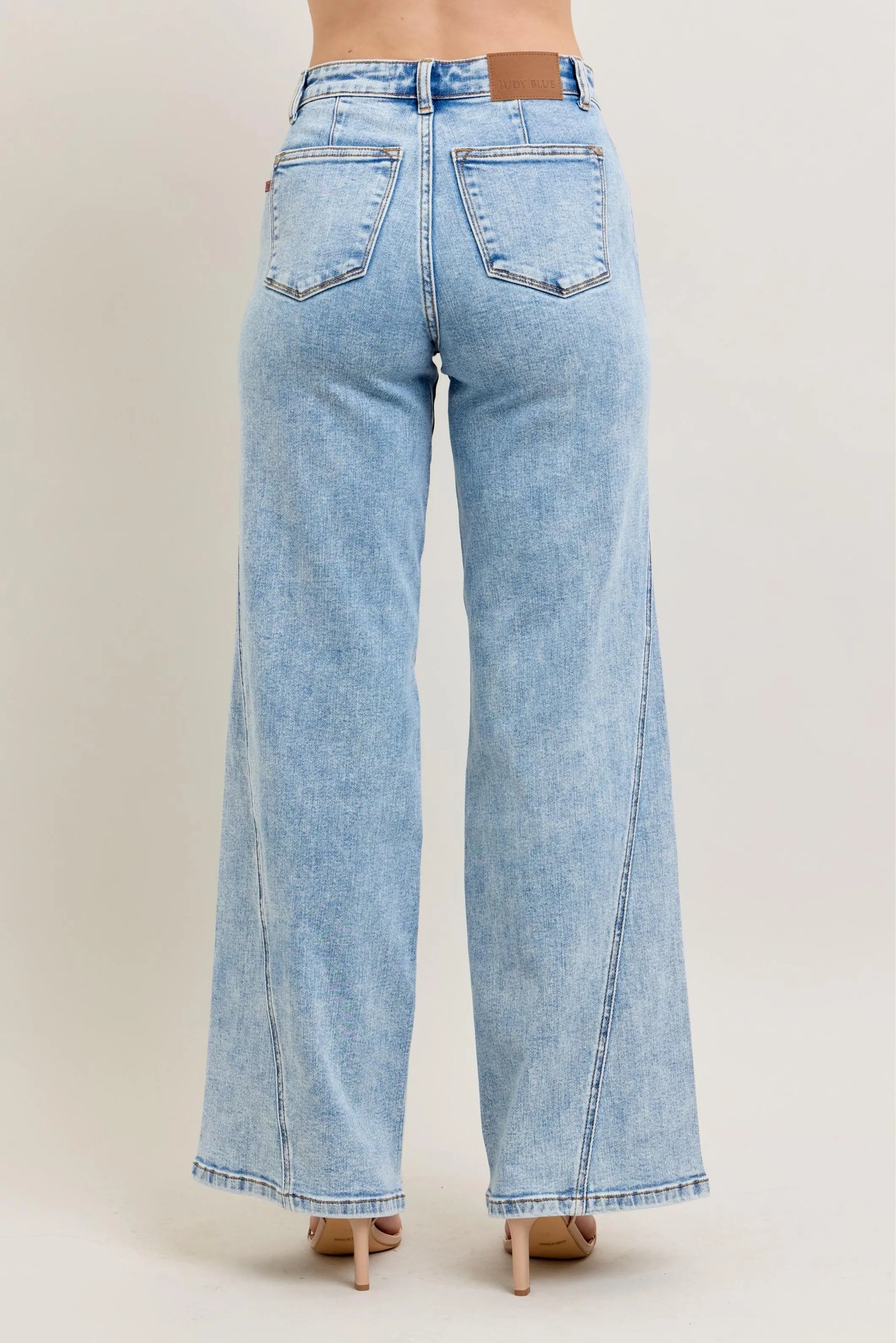 High Waist Wide Leg Jeans With Skewed Inseam – outfit idea for women | Ro + Ivy