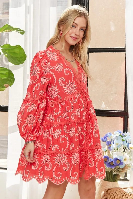 Puff Sleeve Floral Mini Dress – outfit idea for women | Ro + Ivy