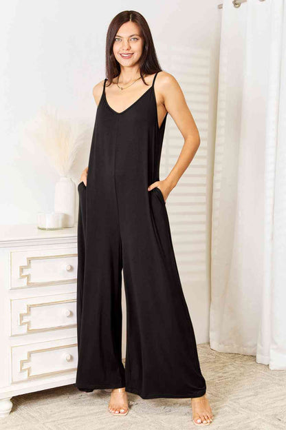 Boho Chic Women's Soft Wide Leg Jumpsuit with Pockets | Jumpsuits | Ro + Ivy