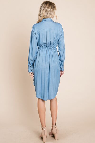 Button Up Drawstring Shirt Dress for Women | Mini Dresses | Ro + Ivy