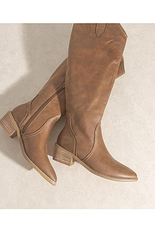 Charlee Over The Knee High Boots Western Trendy Boots Outfit Idea for Women | Ro + Ivy