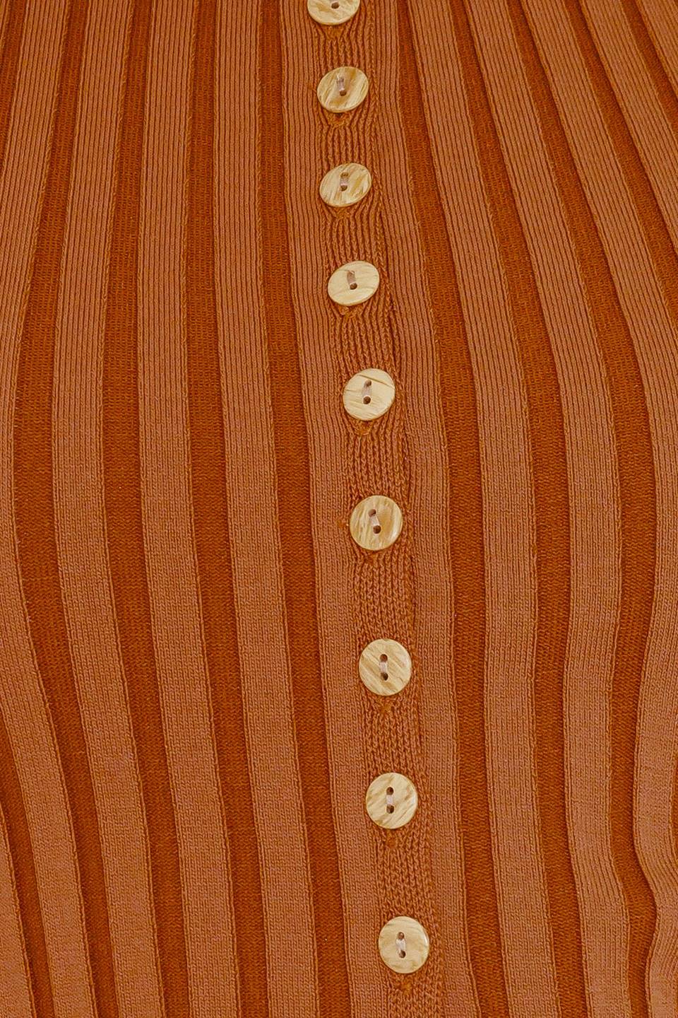 Front Button Sleeveless Round Neck Ribbed Knit Top | Trendy Knit Tops Outfit Idea for Women by Ro + Ivy | Elevated Basics, Modern Comfort & Style