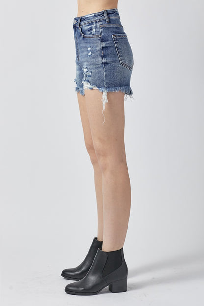 High Rise Distressed Denim Shorts for Women | Shorts | Ro + Ivy