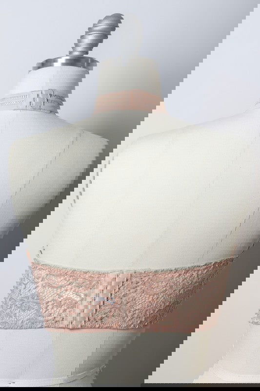 High Neck Mesh Choker Bralette - Ro + Ivy