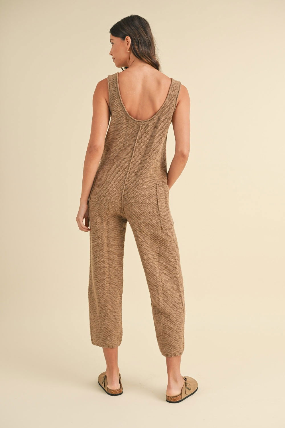 Sleeveless Tank Top Knit Jumpsuit with Pockets - Ro + Ivy