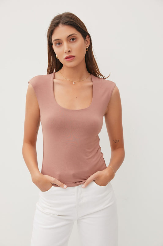 Square Neck Cap Sleeve Tank Top for Women | Tank Top | Ro + Ivy