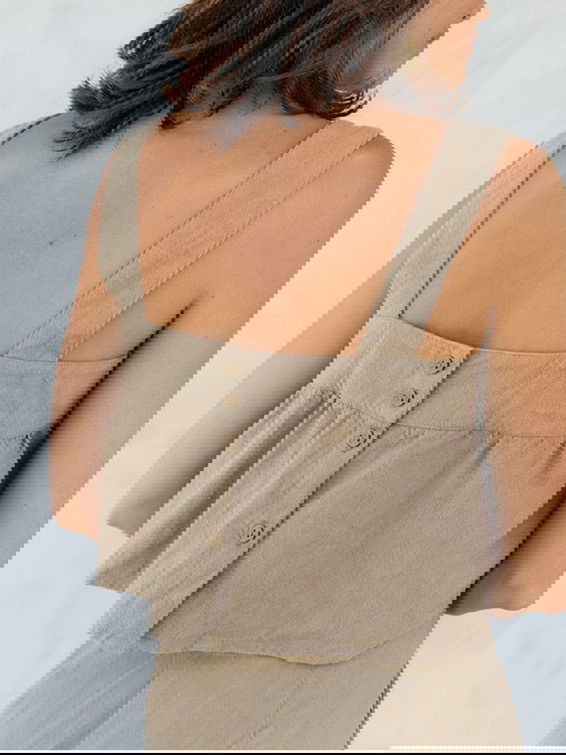 Square Neck Wide Strap Top And Pants Set - Ro + Ivy