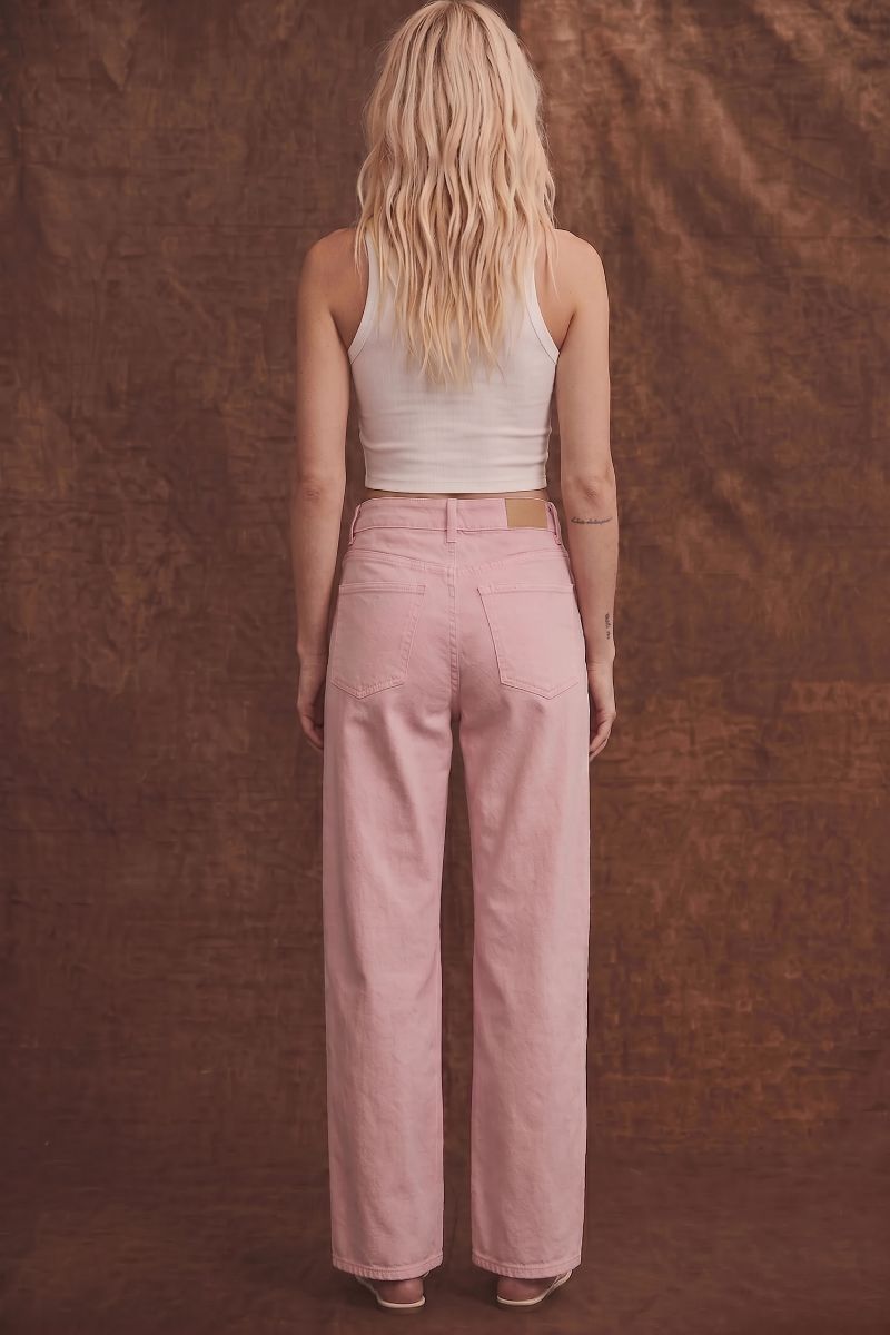 High Rise Trend-Forward Barrel Leg Jeans — Dreamy Statement Everyday Style - DENIM (NEW)