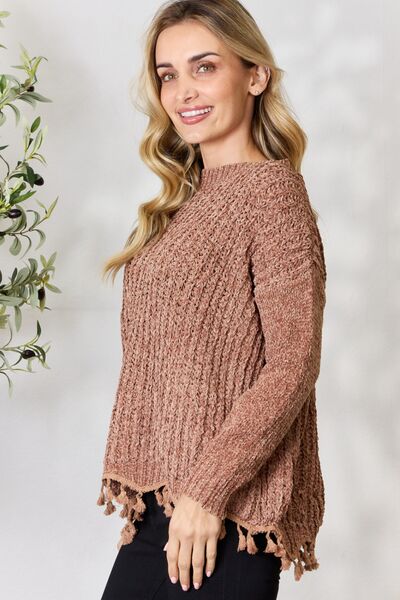 Women's Tassel Long Sleeve Sweater | Sweaters | Ro + Ivy